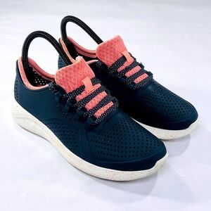 Crocs LiteRide Pacer 360 Sneakers Womens 7 Navy Pink Athletic Waterproof Comfort